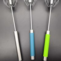 半自动不锈钢旋转按压式打蛋器 手动搅蛋器调色搅拌器 烘焙打发器 10寸