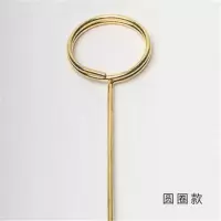 新款大方卡 韩式烫金开业大吉花篮贺卡 生意兴隆祝福卡片花店贺卡 金属卡片夹[圆圈]10根/包
