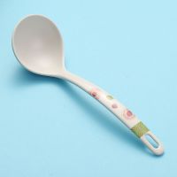 家用竹纤维汤勺粥勺创意厨房烹饪勺捞勺盛稀饭小勺子日式饭勺锅勺 石榴图案