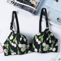 无钢圈少女性感拉绳文胸聚拢新款内衣女托春夏学生小胸罩单件套装 水仙 32/70A(上薄下厚)