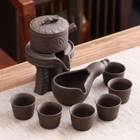 全半自动功夫懒人茶具家用陶瓷套装紫砂泡茶壶创意茶杯茶海 紫砂自动茶具