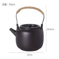 原矿紫砂壶功夫茶具紫砂茶壶家用紫泥大容量大号提梁壶泡茶壶套装 提梁壶黑 单壶