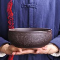 陶瓷茶洗盆大号功夫茶具茶碗家用茶杯洗笔洗禅意水盂茶道零配件 紫砂茶洗