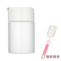 杯子女学生韩版可爱玻璃杯ins水杯个性简约小清新便携小创意带盖 [款式1]白色+杯刷