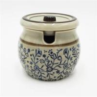 [送勺子2套装]日韩式陶瓷调料罐厨房辣椒鸡精佐料盐罐糖罐芥末盅 吉祥花[调味罐] 一只装