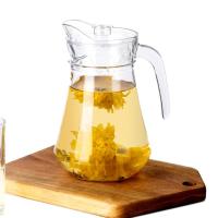 简约水杯玻璃杯套装清新带把家用泡茶杯子送青苹果1.3L鸭嘴壶 1.3L青苹果鸭嘴壶