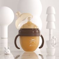婴儿硅胶奶瓶大宝宝防摔漏防呛胀气吸管重力球学饮喝水两用鸭嘴杯 纳米银小牛150ml 默认配s码奶嘴 新生儿专用(奶嘴默认