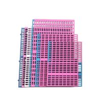 狗笼垫板宠物塑料网格垫狗笼子脚垫板底网踏板兔子漏粪板防啃咬 蓝色 超薄款48*34*0.2cm可弯曲