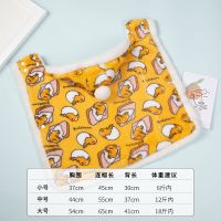 宠物毯子法兰绒狗狗垫子泰迪窝垫加厚保暖猫咪睡袍犬猫睡垫秋冬款 鸡蛋吐司披风 S-小号[建议6斤内]