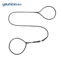 P绳狗狗牵引绳狗链子外出遛狗绳中型小型犬泰迪比熊训练p链防爆冲 黑色 粗5mm*长1.2米建议3-25斤