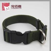 狗项圈大型犬 宠物狗泰迪金毛颈圈 尼龙加固项圈 结实备用狗脖圈 第一代军绿色 S-小型