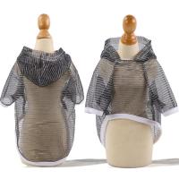 新款春夏季透明衫卡通服装狗狗防晒衣服猫咪衣服背心宠物小型犬 防晒衣黑色(网纱布) XS