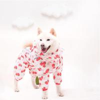 狗雨衣全包裹防水雨衣狗狗雨衣小型犬萨摩耶柯基夏季衣服泰迪衣服 小草莓 L(6-13斤)