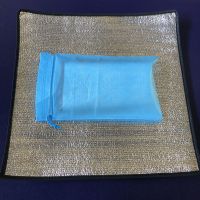 双面铝膜防潮垫野餐垫户外露营野营帐篷睡垫草坪垫防水便携沙滩垫 普通款薄款[厚约2.5mm] 宽0.5米*长0.5米(送收