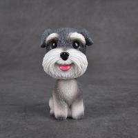 摇头狗狗雪纳瑞泰迪汽车摆件车载装饰品家居书桌宿舍可爱生日礼物 雪纳瑞