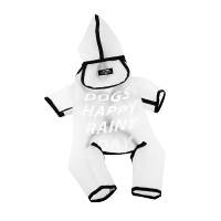 狗狗雨衣四脚防水中小型犬宠物泰迪全包雪纳瑞透明春夏季薄款衣服 XS:胸围38CM背长30CM