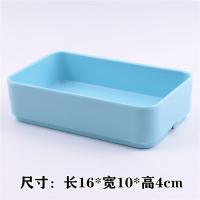 小仓鼠用品彩色长方形厕所防翻尿盆金丝熊尿沙防暑砂小宠物厕所 长方形厕所[蓝色] 单厕所