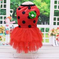 新款狗唐装 新年服 宠物衣服 泰迪礼服 结婚裙子加厚加棉公主 黑点纱裙 S长23CM 胸围33 1到3斤狗