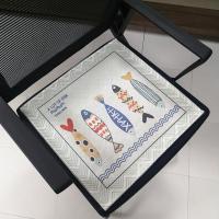 夏季冰丝椅垫椅子坐垫办公室座垫学生教室凳子地上软垫子屁股屁垫 椅垫-五条小鱼 40x40cm