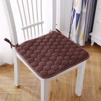 薄款椅垫办公教室家用冬季防滑餐椅子坐垫宿舍学生女加厚一体座垫 咖啡色 40*40cm