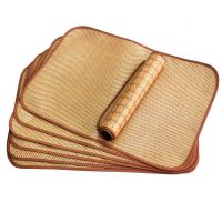 冰丝凉席夏季宠物凉席狗凉席可水洗宠物垫藤席降温泰迪夏坐垫 单层凉席(花色随机发) 20*20CM