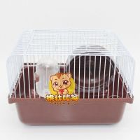 仓鼠笼子仓鼠笼小田园仓鼠笼子仓鼠用品仓鼠笼小别墅小城堡大城堡 小田园咖啡 单笼(带水壶+食盆+跑轮)
