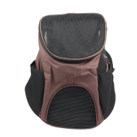 配水粮杯]宠物旅行包双肩包猫狗透气网格背包狗狗外出胸前包书包 咖啡色(6斤内送玩具)