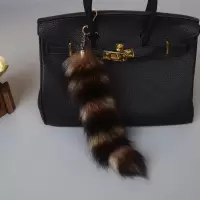 狐狸尾巴挂件钥匙扣狐狸尾巴包包饰品皮草 美洲貉深色25cm
