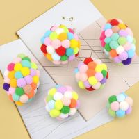 宠物玩具球组合套装猫咪玩具球发泡玩具球铃铛球毛绒球狗狗猫咪球 七彩铃铛毛绒球(直径4cm) 1个装