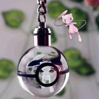 神奇宝贝宠物小精灵3D水晶球 精灵球 梦幻汽车钥匙扣挂件背包挂饰 梦幻