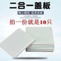 10只装86型空白面板白盖板二合一面板开关插座白板家用工程加厚 10只装86型空白面
