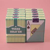 德州扑克 大字塑料扑克牌 TEXAS HOID&apos;EM 内附切牌片 10副装 绿色绿色10付 均码