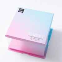 渐变色透明蛋糕盒4/6/8/10/12寸单双三层加高方形 生日烘焙包装 4寸单层(5套)