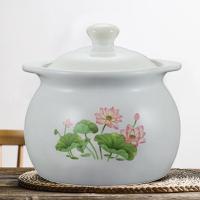 陶瓷大砂锅明火耐高温小砂锅煲仔饭沙锅煤气炖锅家用燃气煲汤砂锅 天使白1100ML(适用1人)