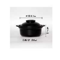 砂锅家用炖汤锂瓷砂锅耐高温煲仔饭砂锅米线砂锅煤气灶天然气专用 [干烧不裂 烧坏换新]黑色800ml