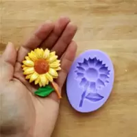一朵向日葵花硅胶蛋糕模具 植物翻糖模具 DIY软陶工具 硅胶模LH05 一朵向日葵花硅胶蛋糕模具 植物翻糖模具 DIY软