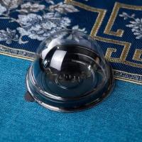 蛋黄酥包装盒冰皮流心月饼吸塑盒雪媚娘西点烘焙透明塑料打包盒子 黑盒 10套（不划算）