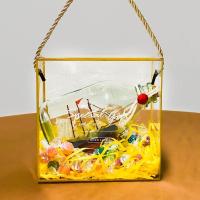 帆船模型漂流许愿瓶生日七夕送男女生朋友孩子闺蜜老师毕业季礼物 瓶中帆船（无灯中号） 精美包装