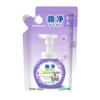 LION狮王趣净洗手液抑菌泡沫型易冲洗清新香温和不刺激补充袋装 沁妍紫花香200ml袋装