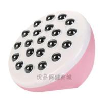 揉肚子排宿便手持式揉捏推工具养生家用腹部按摩器后背手动滚珠刷 粉色一个