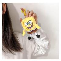 日系少女心呆萌卡通海绵宝宝派大星毛绒公仔挂饰包包装饰娃钥匙扣 海绵宝宝挂件 单个挂件[收藏优先发货哦]