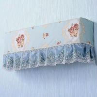 新品格力空调罩开机不取全包通用卧室挂式空调防尘罩布艺挂机套子 伊人[蓝]开机不取 1-1.5p[88厘米长内可用]