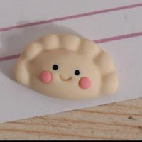 卡通面点 树脂手工奶油胶手机壳树脂饰品小配件diy材料 饺子 10个