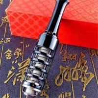 懒人烟嘴带打火机烟嘴不掉烟灰神器细烟环保烟套防烟灰车载免弹烟 粗烟专用黑色烟套(不带点烟器)