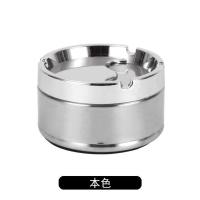 不锈钢便携式大号旋转烟灰缸易清洗可拆创意时尚加厚豹纹彩色防摔 豹纹烟灰缸 （本色）