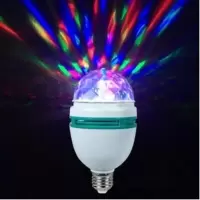 LED旋转灯泡家庭KTV彩灯舞台灯跳舞旋转七彩灯泡魔球灯泡 无蓝牙三3彩单灯