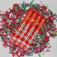 礼炮结婚开工派对烟花新婚交房装饰婚庆花瓣雨礼花筒婚礼手持礼花 40CM彩条亮片 庆典 4支