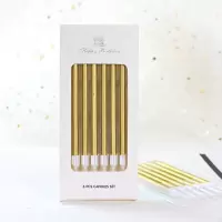 [精]生日蛋糕装饰烟火棒冷花焰火棒生日蛋糕蜡烛创意焰火棒无烟 金色6支 2盒