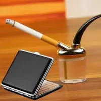 【颜色套餐均可选择】20支装便携个性创意皮烟盒超薄香烟盒 【LZP20棕色烟盒】 单烟盒