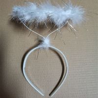 万圣节天使翅膀道具成人lolita花童走秀恶魔翅膀羽毛儿童玩具白色 天使环